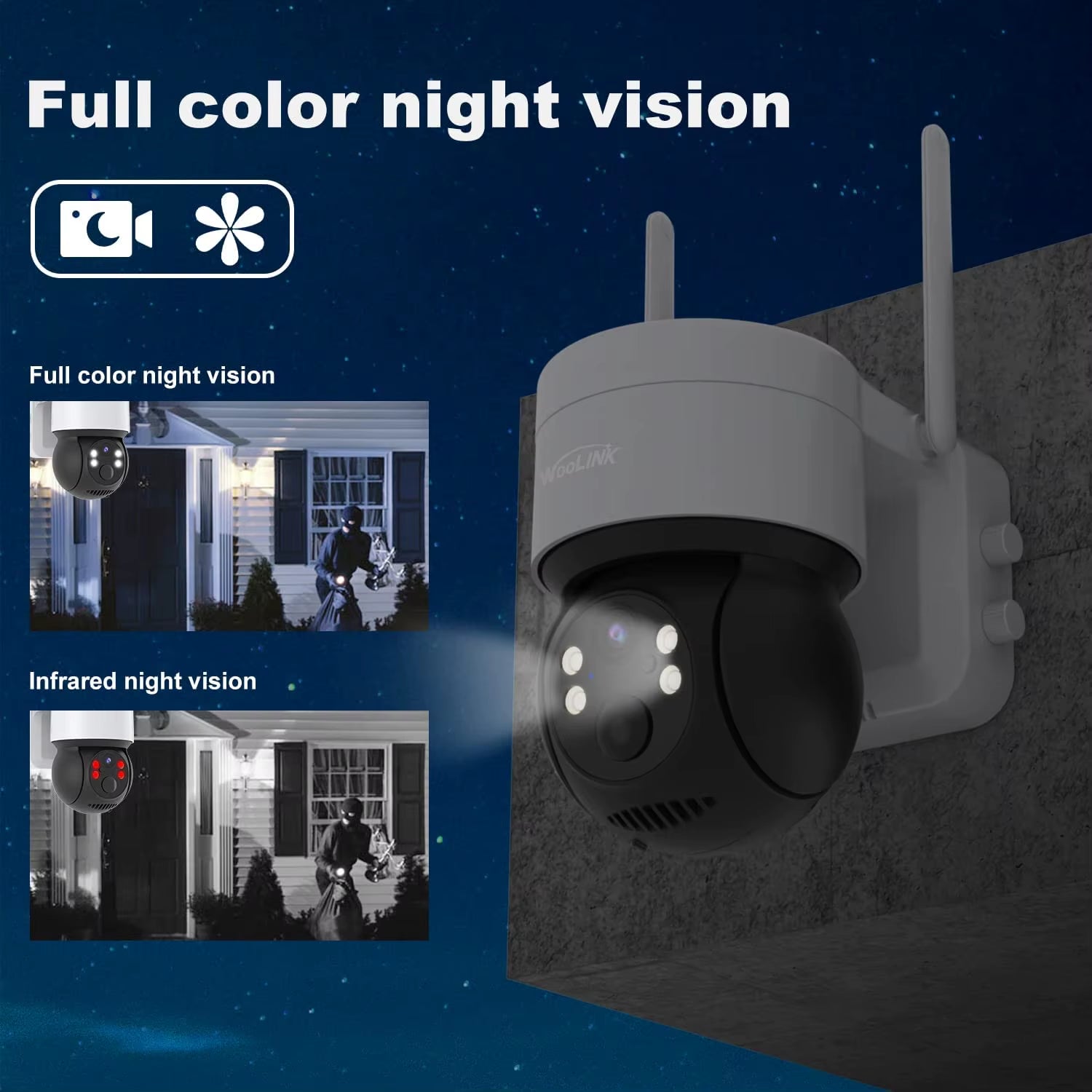 Solar Camera Wifi Outdoor 4MP HD Wireless Security CCTV Waterproof Night Vision Pan/Tilt Surveillance Camera with Solar Panel