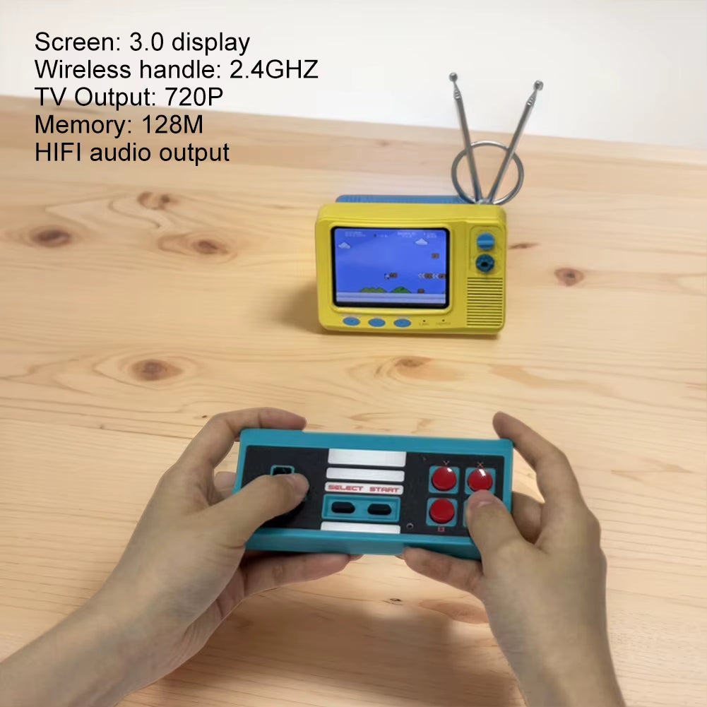Retro Game Console Mini Portable Video Game Player 3.0 Inch Large Screen Handheld Game System Support AV Output for Kids Adults