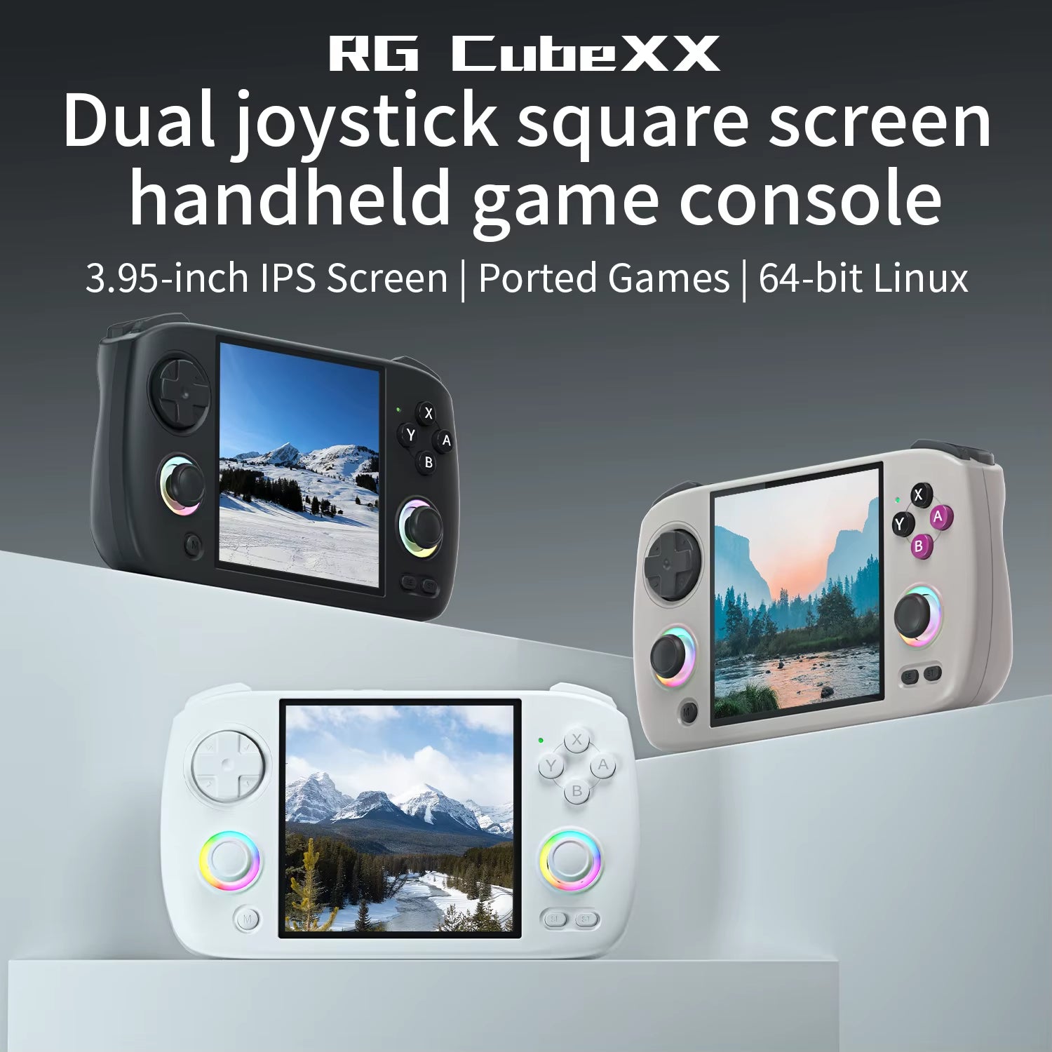 RG Cubexx Retro Handheld Games Console Linux RGB Joystick Video Gaming Player Supports WIFI Bluetooth HD TV Connection