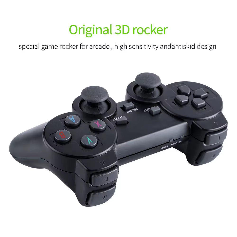 4K Game Player Video Game Console 64GB Wireless Controller for 20000 Retro Games Kid Xmas Gift