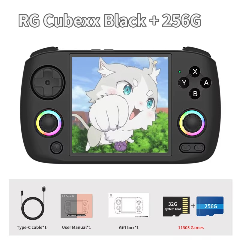 RG Cubexx Retro Handheld Games Console Linux RGB Joystick Video Gaming Player Supports WIFI Bluetooth HD TV Connection