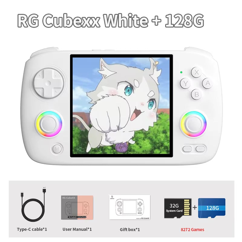 RG Cubexx Retro Handheld Games Console Linux RGB Joystick Video Gaming Player Supports WIFI Bluetooth HD TV Connection