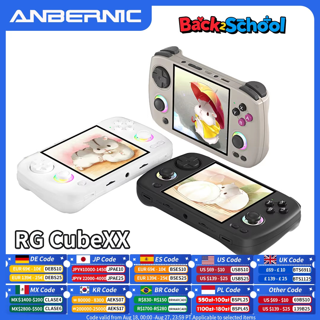 RG Cubexx Retro Handheld Games Console Linux RGB Joystick Video Gaming Player Supports WIFI Bluetooth HD TV Connection