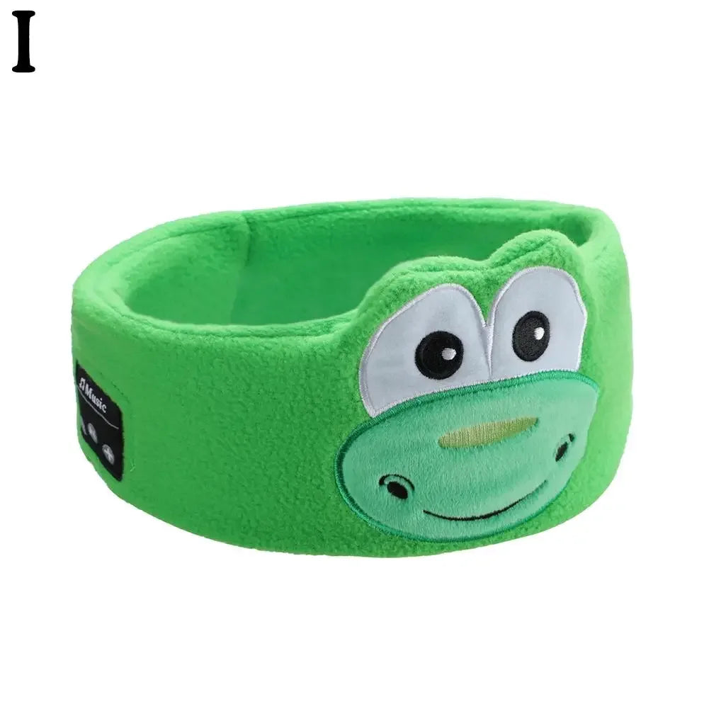 Bluetooth Music Headband Bluetooth V5.0 Chip Animal Sleep Headphones Thin Headband Bluetooth Wireless Speaker Mask Kids G7C9