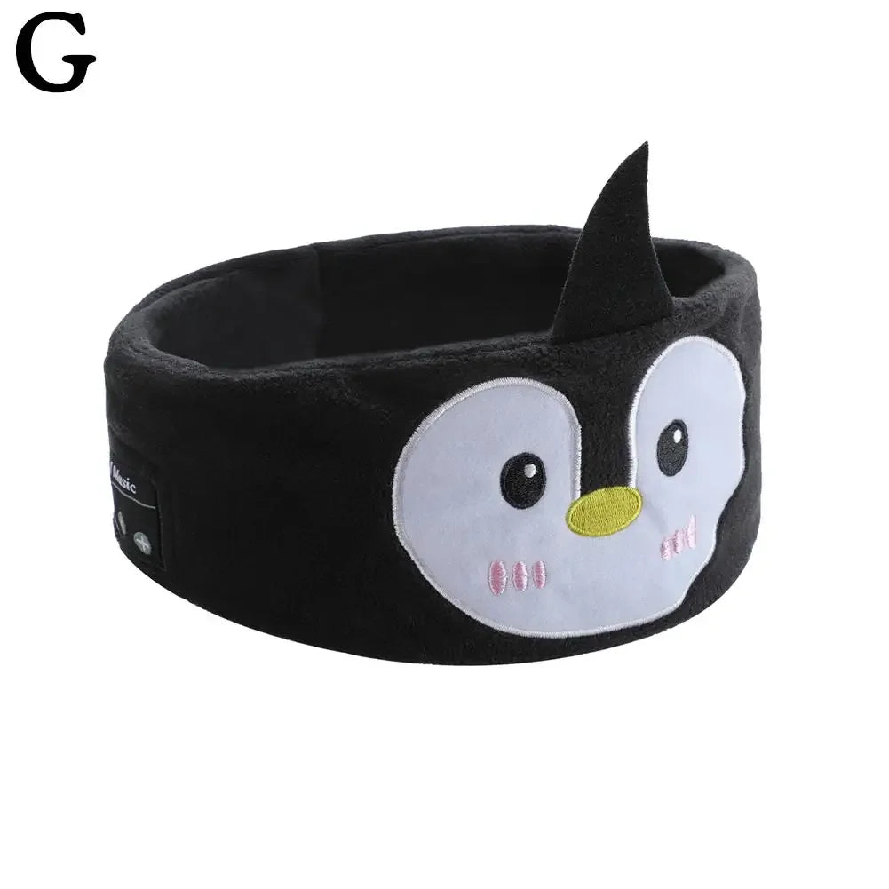 Bluetooth Music Headband Bluetooth V5.0 Chip Animal Sleep Headphones Thin Headband Bluetooth Wireless Speaker Mask Kids G7C9
