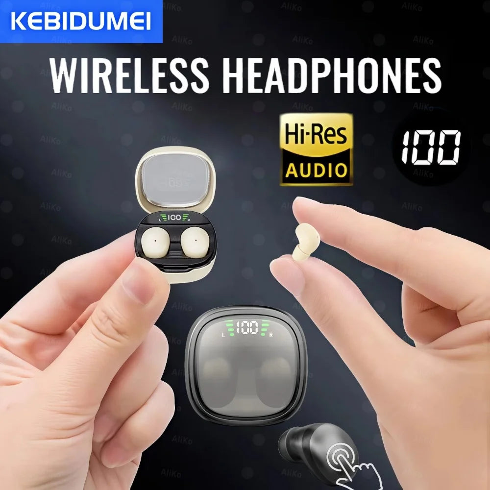 Bluetooth 5.3 Sleeping Earbuds Wireless Mini Headphones For Work TWS Earphone Stereo Hidden Headsets with Mic HD Call Waterproof