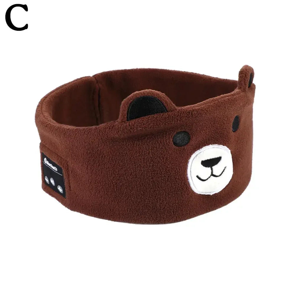 Bluetooth Music Headband Bluetooth V5.0 Chip Animal Sleep Headphones Thin Headband Bluetooth Wireless Speaker Mask Kids G7C9