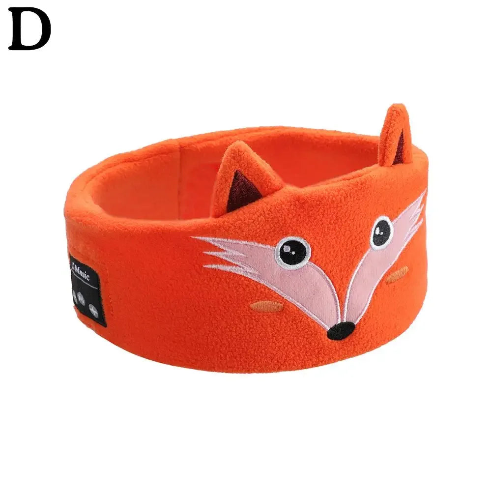 Bluetooth Music Headband Bluetooth V5.0 Chip Animal Sleep Headphones Thin Headband Bluetooth Wireless Speaker Mask Kids G7C9