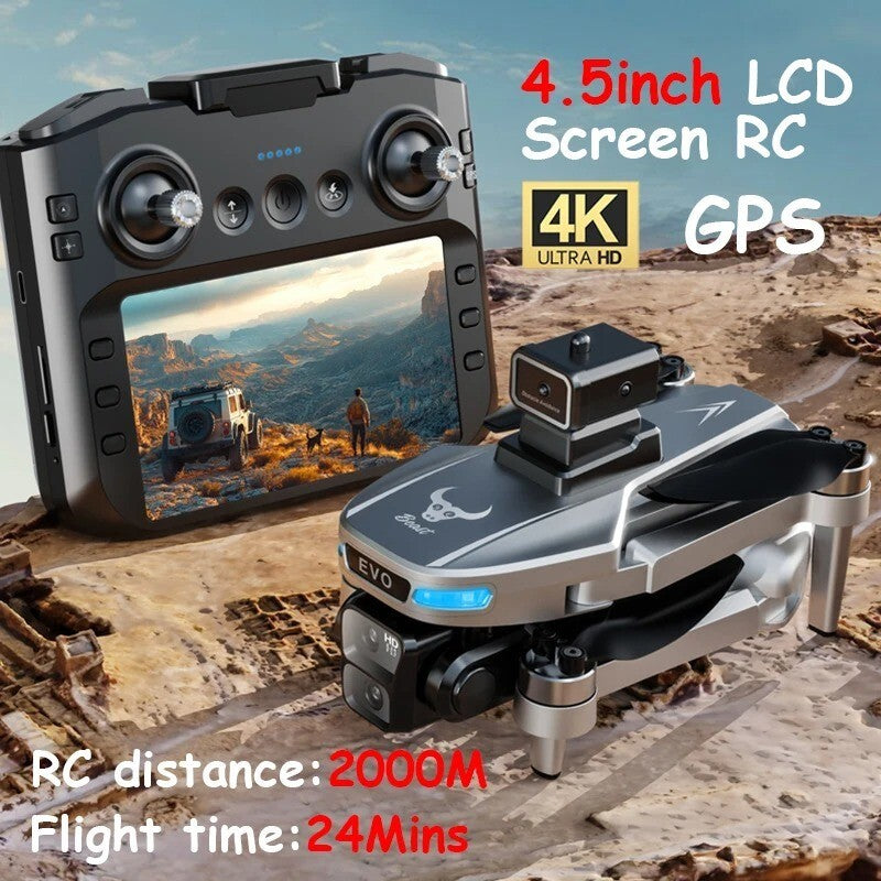 Drone 8K Professional GPS HD Camera Drones 5G WIFI FPV Video 4K UAV 5.9 Inch Lar