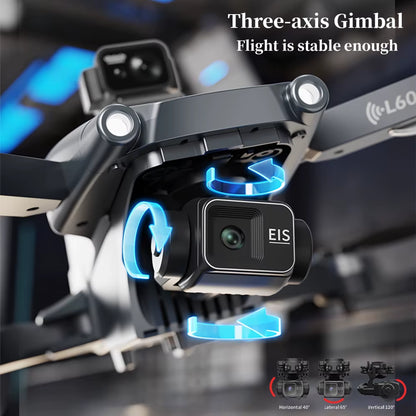 L600 PRO Max GPS Drone 8K Profesional HD Camera 3-Axis Gimbal Aerial Photography Obstacle Avoidance Upgrade Screen FPV Drone 5KM