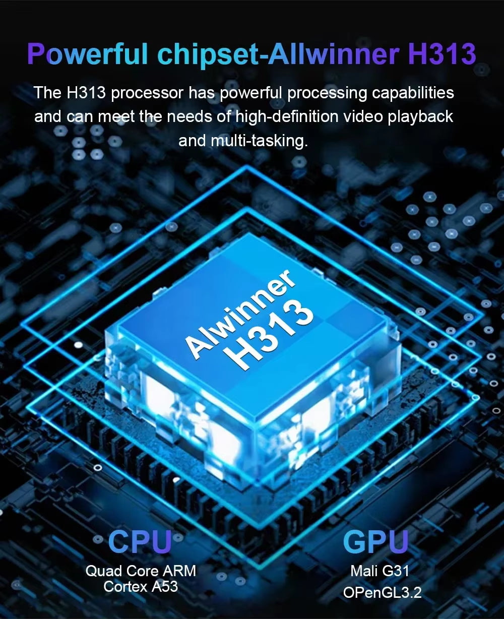 Mortal Android14.0 Smart TV Box T1X 4K HDR10 Netflix BT5.0 Voice Google Chromecast Wifi 6 Allwinnerh313 Media Player Set-Top Box