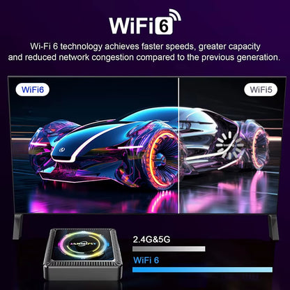 Smart TV BOX Q7S Android 14 Allwinner H313 WIFI 6 BT 5.0 with Netflix 6K Ultra HD HDR10+ Set Top Box Streaming Media Player