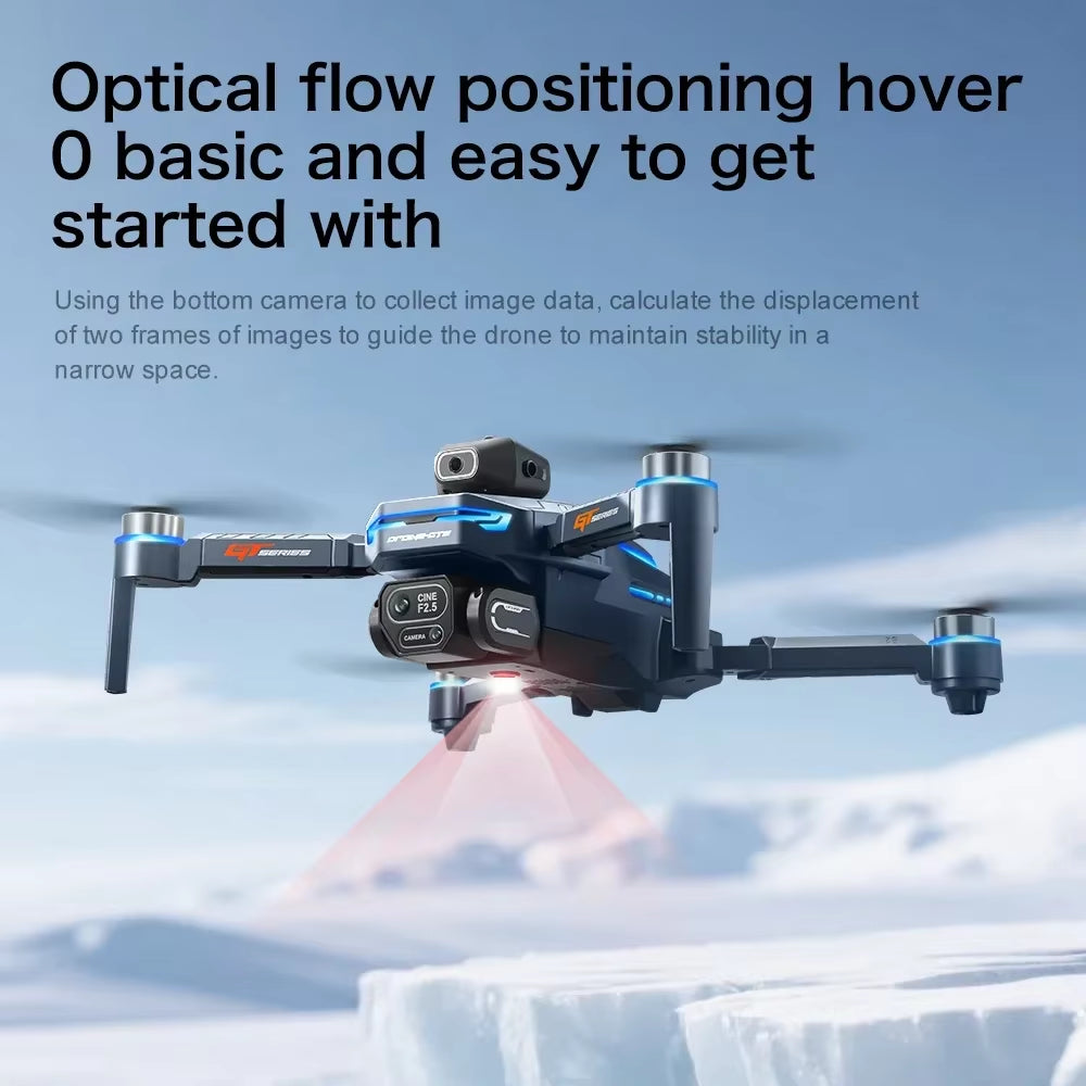 GT8 Drone 4K HD Camera Obstacle Avoidance Aerial Photography Brushless Drone with Screen Foldable RC Drone Quadcopter RTF