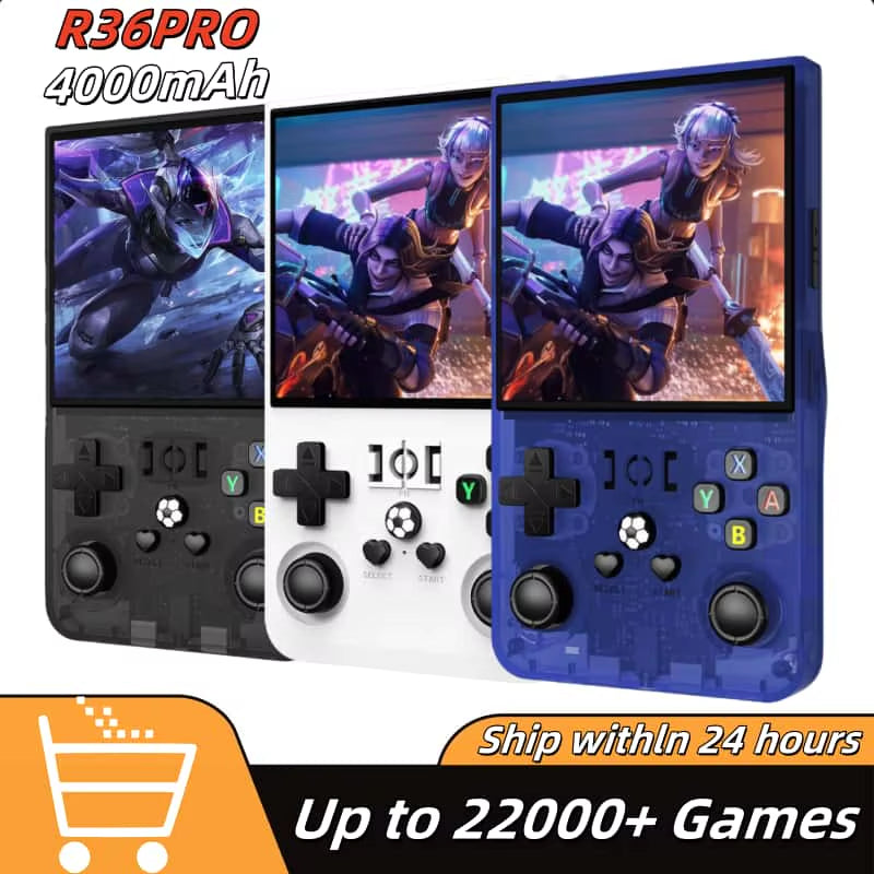 Open Source R36 PRO Retro Handheld Video Game Console Linux System 3.5 Inch IPS Screen Portable Pocket Video Player 128GB Games