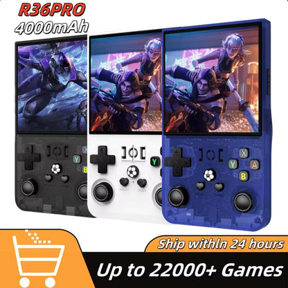 Open Source R36 PRO Retro Handheld Video Game Console Linux System 3.5 Inch IPS Screen Portable Pocket Video Player 128GB Games