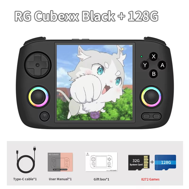 RG Cubexx Retro Handheld Games Console Linux RGB Joystick Video Gaming Player Supports WIFI Bluetooth HD TV Connection