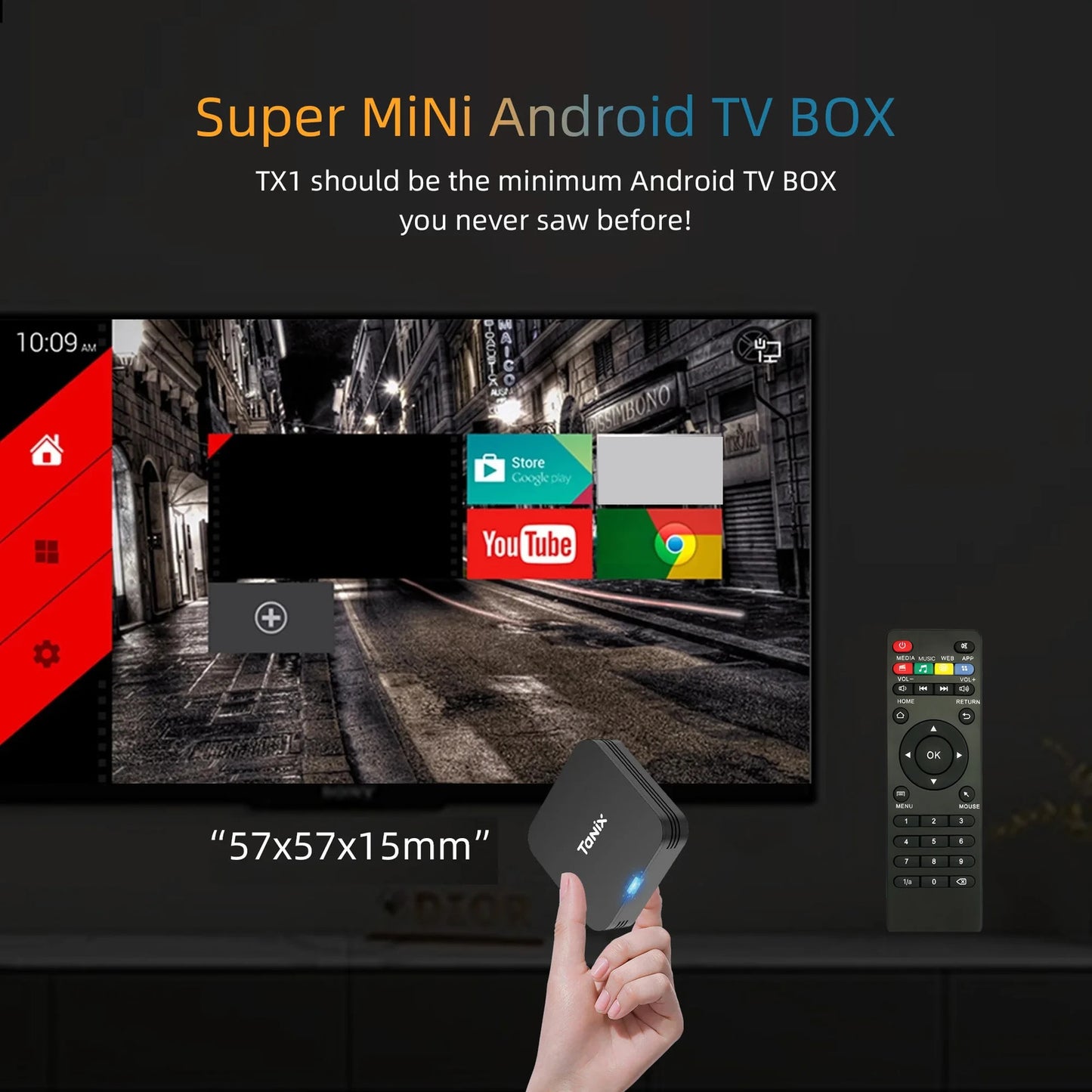 HOT Android TV BOX Tanix TX1 Allwinner H313 Quad Core Android10 WIFI 2.4G 4K Mul