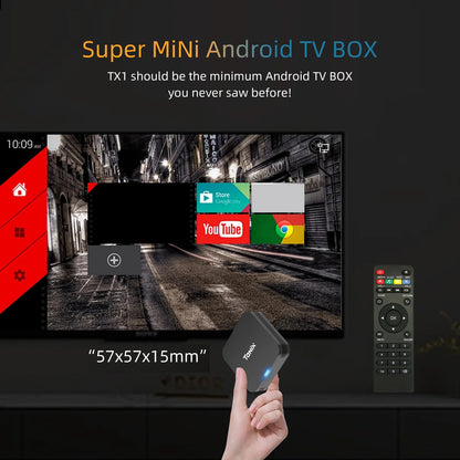 HOT Android TV BOX Tanix TX1 Allwinner H313 Quad Core Android10 WIFI 2.4G 4K Mul