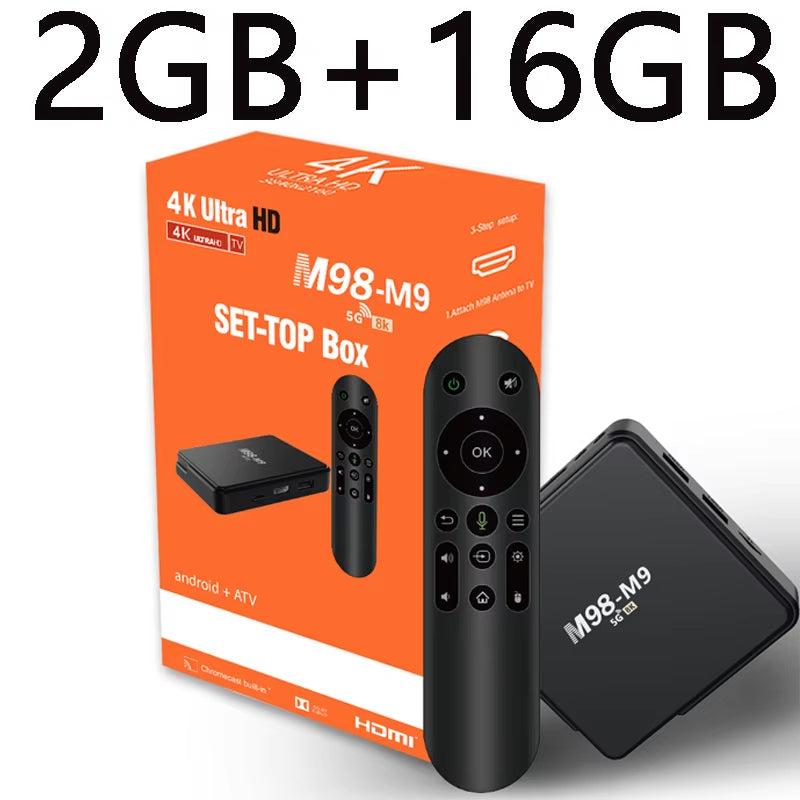M98 M9 ATV Android TV Box Allwinner H313 Quad Core Android Box Support 4G 5G Wifi6 BT5.0 HD Set Top TV Box 4K Smart Tv