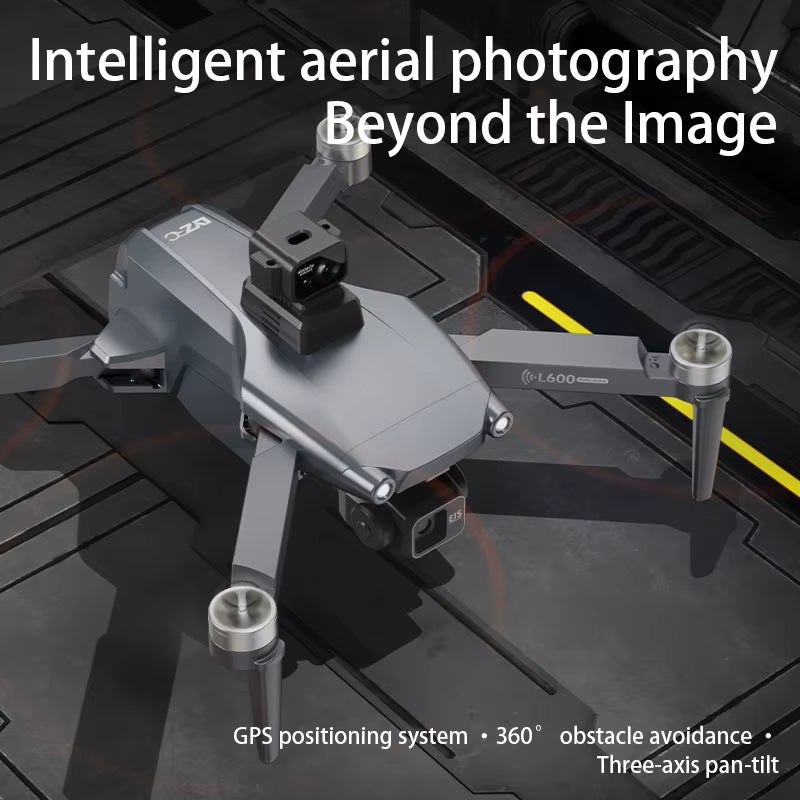 L600 PRO Max GPS Drone 8K Profesional HD Camera 3-Axis Gimbal Aerial Photography Obstacle Avoidance Upgrade Screen FPV Drone 5KM