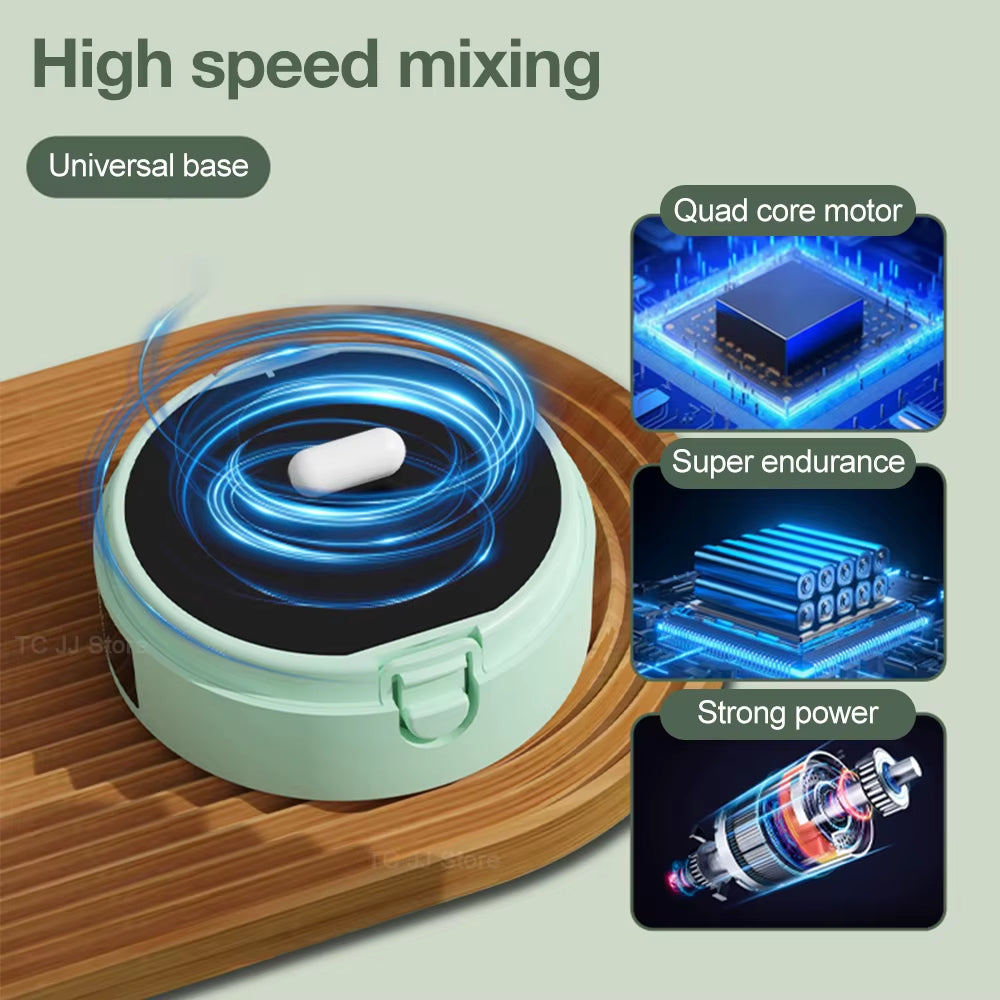 Automatic Stirring Cup Rechargeable Magnetic Mixer Electric Stirring Mugs Stainless Steel Coffee Mug Rotating Magnetic Tumbler