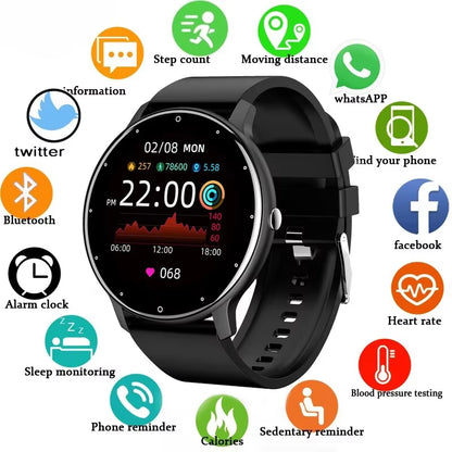 2025 Smart Watch Women Men Lady Gift Sport Fitness Watches Heart Rate Monitor Waterproof Smartwatch for Xiaomi Android IOS