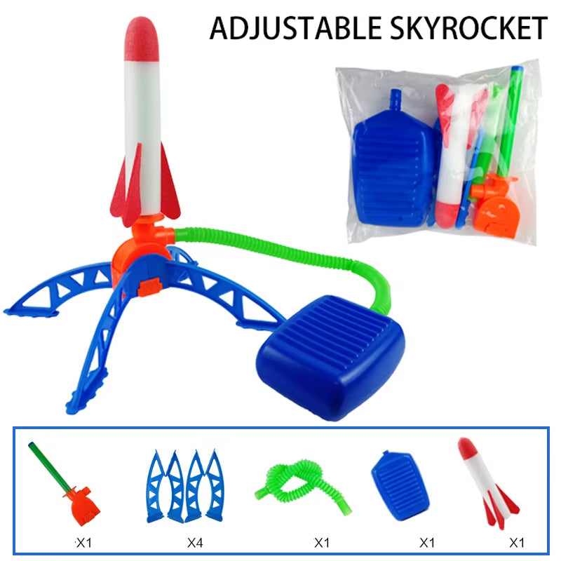 Air Rocket Foot Pump Launcher Outdoor Air Pressing Pedal Soaring Rocket Toy Kids Game Suit Jumping Sport Game Kids Toy Gift