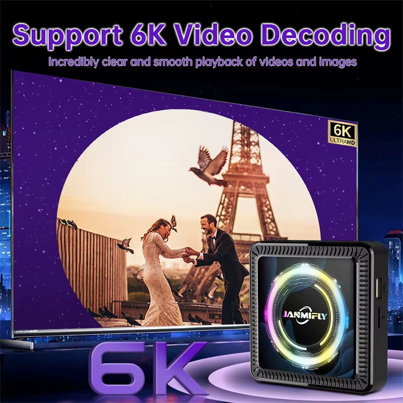 Smart TV BOX Q7S Android 14 Allwinner H313 WIFI 6 BT 5.0 with Netflix 6K Ultra HD HDR10+ Set Top Box Streaming Media Player