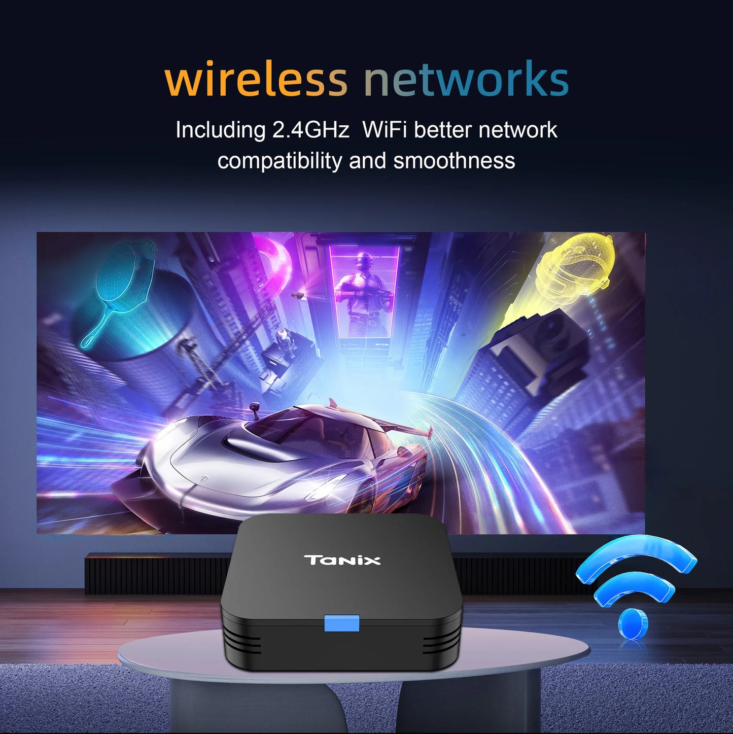 HOT Android TV BOX Tanix TX1 Allwinner H313 Quad Core Android10 WIFI 2.4G 4K Mul