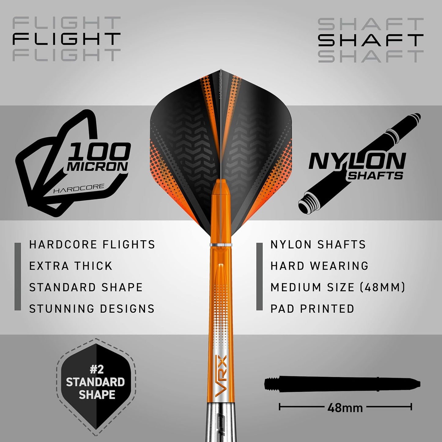 Amberjack Tungsten Darts Set with Darts Flights & Dart Stems (Shafts) – Professional 90% Tungsten Premium Darts Set – Available in 22G, 23G, 24G, 25G, 26G, 27G, 28G, 30G