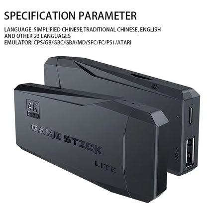 4K HD Video Game Console 2.4G Double Wireless Controller Game Player M8 20000 Games 64GB Retro Games TV Game Stick Boy Gifts