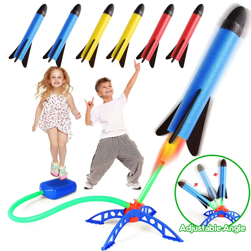 Air Rocket Foot Pump Launcher Outdoor Air Pressing Pedal Soaring Rocket Toy Kids Game Suit Jumping Sport Game Kids Toy Gift