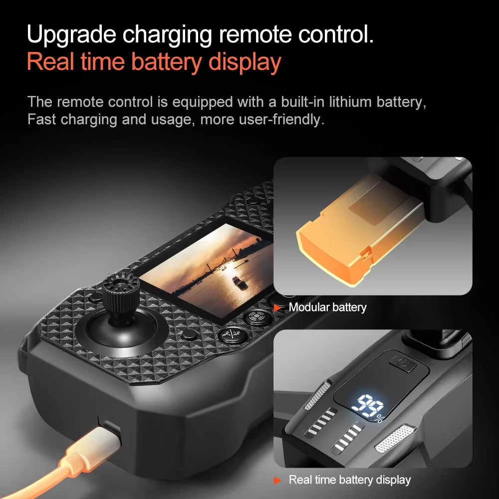 M6 Drone 8K Professional HD Camera Drones 5G WIFI FPV Video 4K UAV with Screen Remote Control RC Quadcopter Dron