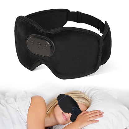 Sleep Headphones 5.2 Bluetooth Sleep Mask Cooling Eye Shade with Music and Ultra Thin Speakers for Sleeping Travel