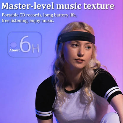 Bluetooth Sleeping Headphones Sports Headband Wireless Music Earphones Not Cover Ear Guide Sweat Band with Mic Open Ear Headset