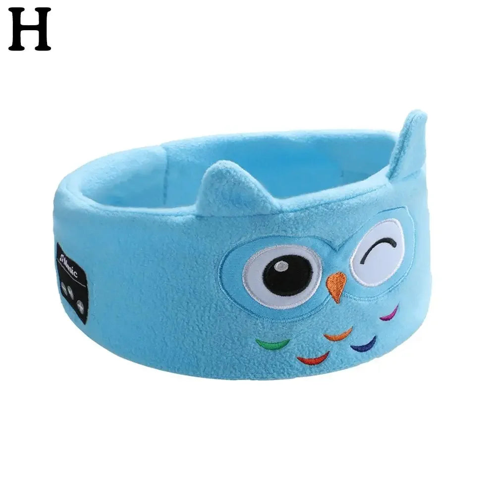 Bluetooth Music Headband Bluetooth V5.0 Chip Animal Sleep Headphones Thin Headband Bluetooth Wireless Speaker Mask Kids G7C9