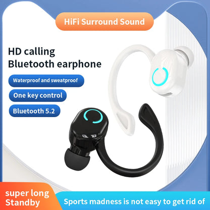 Wireless Bluetooth Earphones HIFI Bass With HD MIC Ear-Hook Earbuds Noise Cancelling Life Waterproof Game Sports Music Headsets