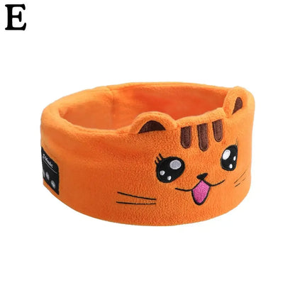 Bluetooth Music Headband Bluetooth V5.0 Chip Animal Sleep Headphones Thin Headband Bluetooth Wireless Speaker Mask Kids G7C9