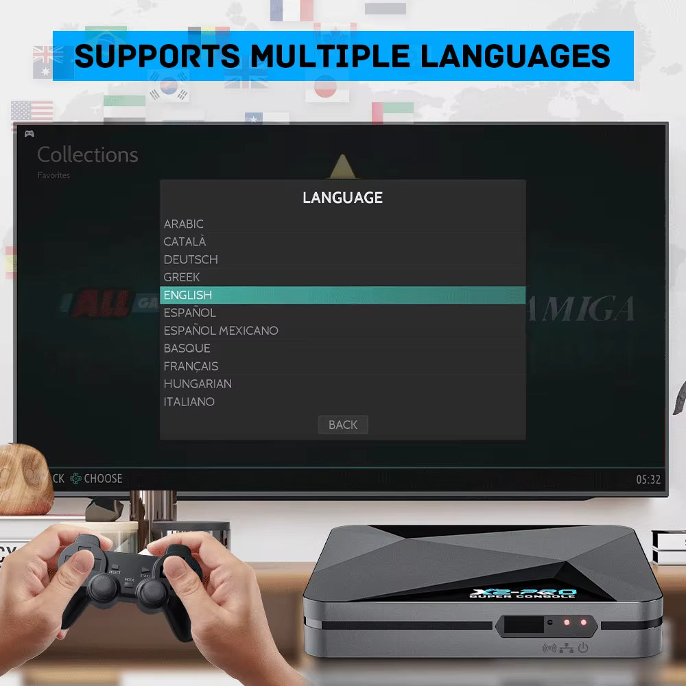 Super Console X2 Pro Retro Video Game Console with 100000+ Games for Mame/Arcade/Sega Saturn/Dc Retro Game Console 4K HD