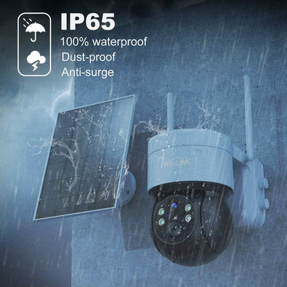 Solar Camera Wifi Outdoor 4MP HD Wireless Security CCTV Waterproof Night Vision Pan/Tilt Surveillance Camera with Solar Panel