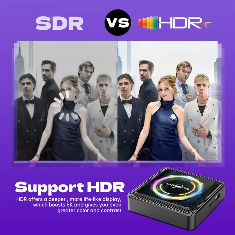 Smart TV BOX Q7S Android 14 Allwinner H313 WIFI 6 BT 5.0 with Netflix 6K Ultra HD HDR10+ Set Top Box Streaming Media Player