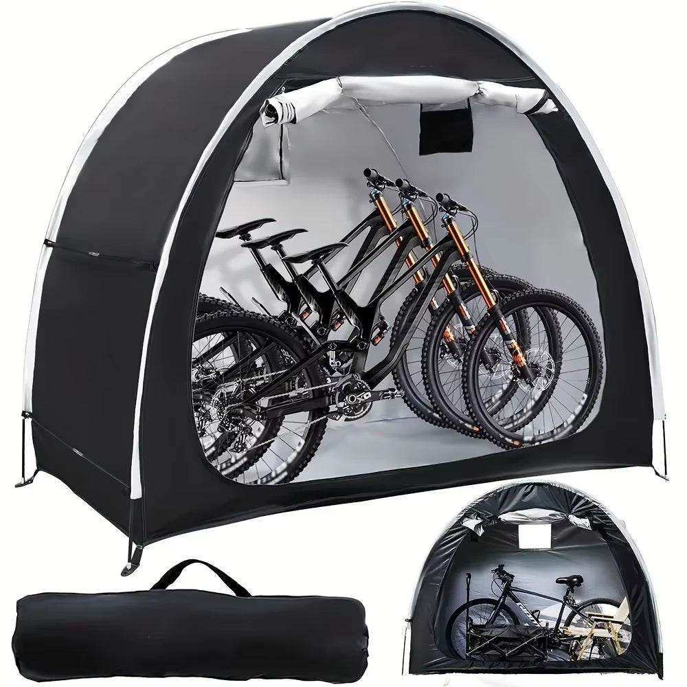 Bike Storage Shed Tent Spacious for 1-4 Bikes Portable Foldable Bicycle Sunshade Covers Shelter Waterproof Durable Bike Tent
