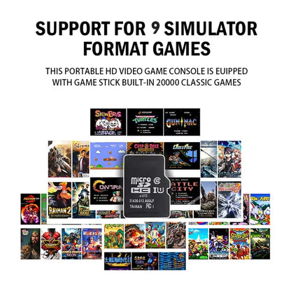 4K HD Video Game Console 2.4G Double Wireless Controller Game Player M8 20000 Games 64GB Retro Games TV Game Stick Boy Gifts