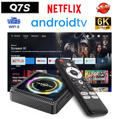 Smart TV BOX Q7S Android 14 Allwinner H313 WIFI 6 BT 5.0 with Netflix 6K Ultra HD HDR10+ Set Top Box Streaming Media Player