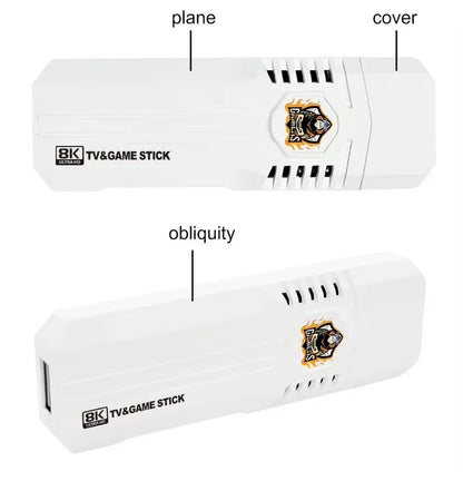 NEW Mini K8 Pro Retro 8K HD TV Video Classic Game Stick Dual System Wifi Android12.1 ATV 3D 40000+ Games Console Wireless 2.4G