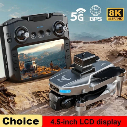 Drone 8K Professional GPS HD Camera Drones 5G WIFI FPV Video 4K UAV 5.9 Inch Lar