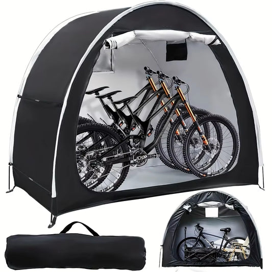Bike Storage Shed Tent Spacious for 1-4 Bikes Portable Foldable Bicycle Sunshade Covers Shelter Waterproof Durable Bike Tent