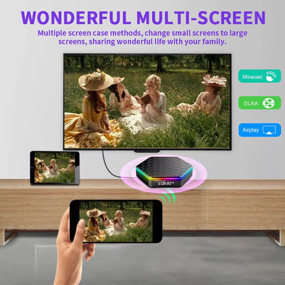 T95Z plus Smart Tv Box Android 12 8K DECODING Allwinner H618 2.4G/5G BT5.0 WIFI6 3D HDR 10 Set-Top Box LAN 100M Media Player