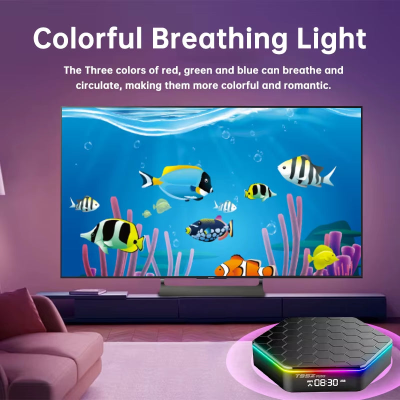 T95Z plus Smart Tv Box Android 12 8K DECODING Allwinner H618 2.4G/5G BT5.0 WIFI6 3D HDR 10 Set-Top Box LAN 100M Media Player