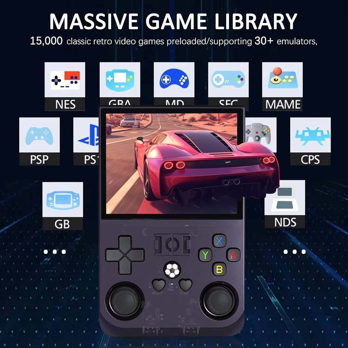 Open Source R36 PRO Retro Handheld Video Game Console Linux System 3.5 Inch IPS Screen Portable Pocket Video Player 128GB Games